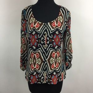 Aztec Button Front Blouse/Jacket